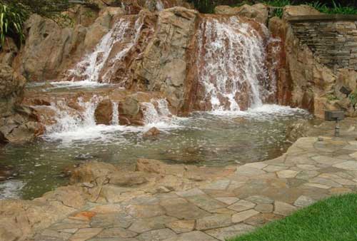 Rocky mountain quartzite waterfall and pool